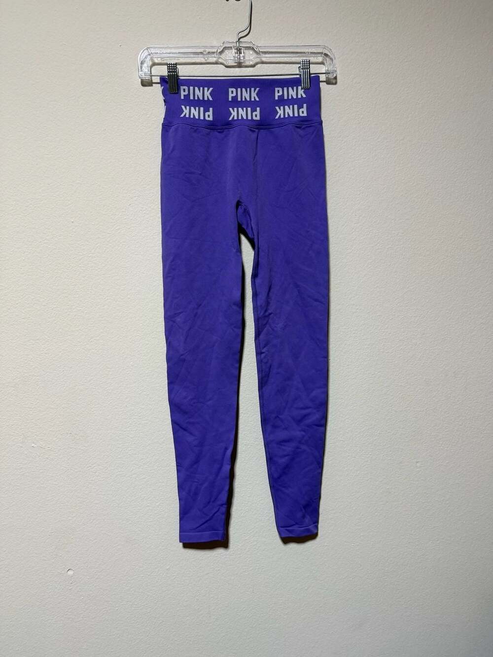 Victoria's Secret PINK Active Seamless Logo High Waist Leggings Purple XS